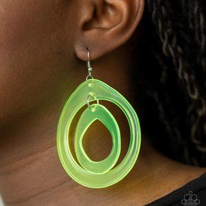 Show Your True NEONS -Yellow/Green Earrings